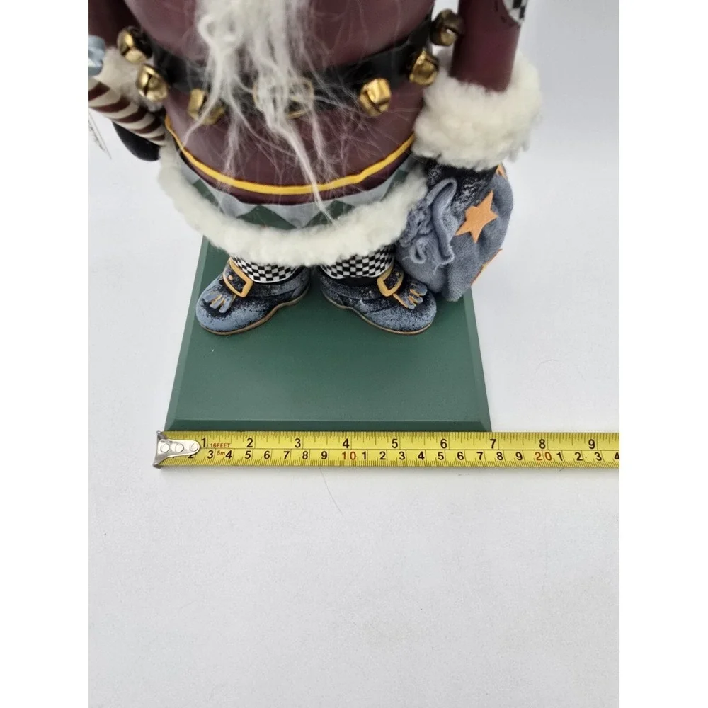 Vintage Nutcracker Santa Figurine Wood &  Resin 12.5